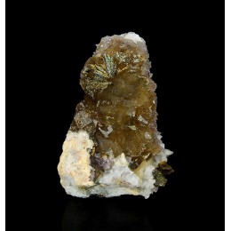 Pyrite ps. Baryte, Fluorite and Dolomite, Moscona Mine M03975